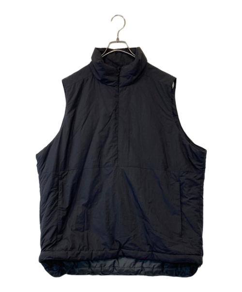SO SHOP & HOSTEL（ソーショップ＆ホステ）SO SHOP & HOSTEL (ソーショップ＆ホステ) HALF ZIP PADDING VEST　SO-213-011 ブラック サイズ:Lの古着・服飾アイテム