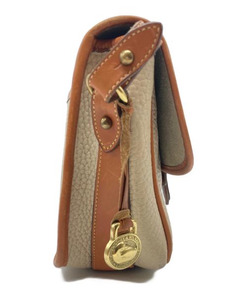 DOONEY&BOURKE（ドゥーニーアンドバーク）DOONEY&BOURKE (ドゥーニーアンドバーク) レザーショルダーバッグ アイボリー×ブラウンの古着・服飾アイテム