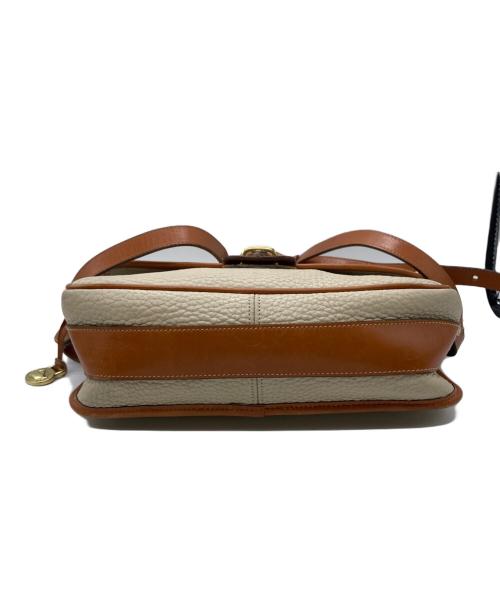 DOONEY&BOURKE（ドゥーニーアンドバーク）DOONEY&BOURKE (ドゥーニーアンドバーク) レザーショルダーバッグ アイボリー×ブラウンの古着・服飾アイテム