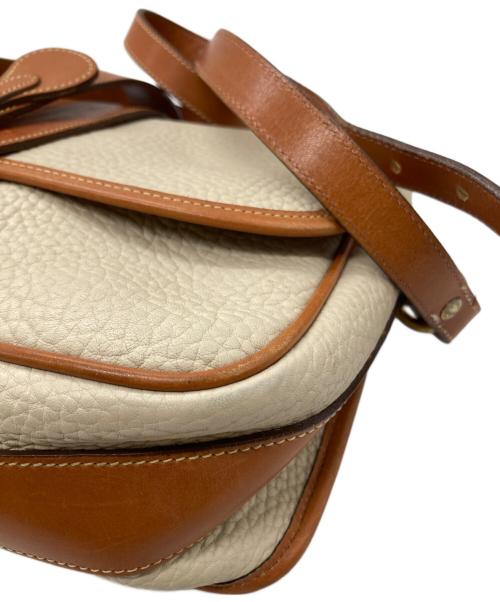 DOONEY&BOURKE（ドゥーニーアンドバーク）DOONEY&BOURKE (ドゥーニーアンドバーク) レザーショルダーバッグ アイボリー×ブラウンの古着・服飾アイテム