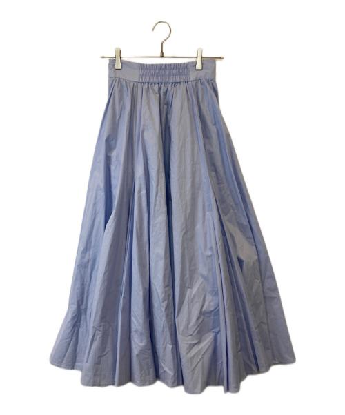 anuans（アニュアンス）anuans (アニュアンス) ギャザーボリュームロングスカート 1523221158-0 ブルー サイズ:Mの古着・服飾アイテム
