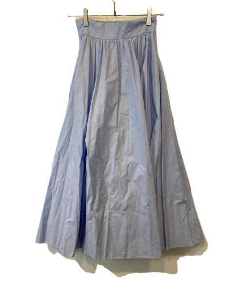 anuans（アニュアンス）anuans (アニュアンス) ギャザーボリュームロングスカート 1523221158-0 ブルー サイズ:Mの古着・服飾アイテム