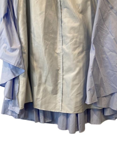 anuans（アニュアンス）anuans (アニュアンス) ギャザーボリュームロングスカート 1523221158-0 ブルー サイズ:Mの古着・服飾アイテム