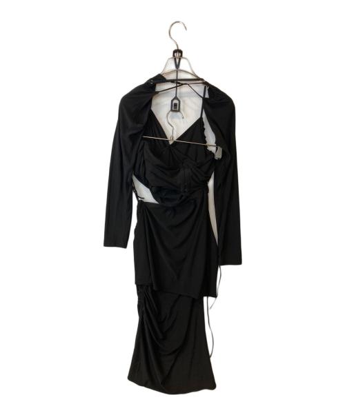 melt the lady（メルトザレディ）melt the lady (メルトザレディ) drawstring dress ブラック サイズ:FREEの古着・服飾アイテム