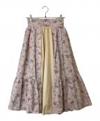 axes femmeアクシーズファム）の古着「プティフルールスカート TS285X09S」｜ピンク