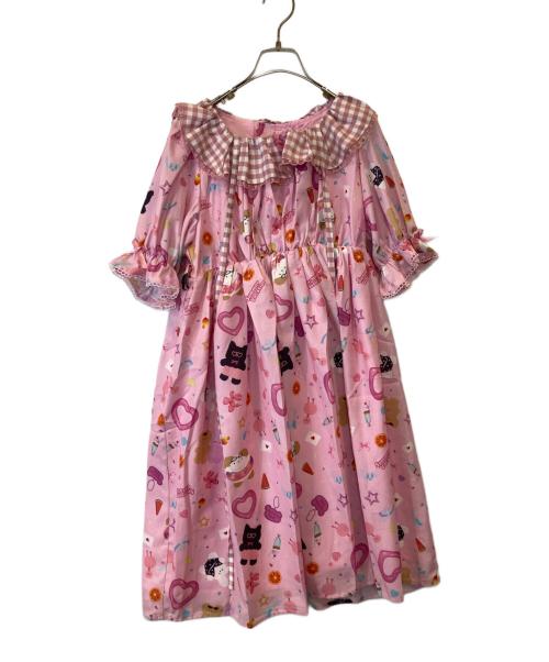 axes femme（アクシーズファム）axes femme (アクシーズファム) ハッピーバカンス柄ワンピース　LD351X11S ピンク サイズ:M 未使用品の古着・服飾アイテム