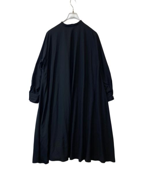 mizuiro-ind（ミズイロインド）mizuiro-ind (ミズイロインド) T/Rスタンドカラーフレアワンピース ブラック サイズ:FREEの古着・服飾アイテム