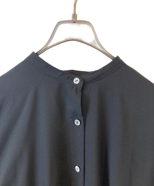 mizuiro-ind（ミズイロインド）mizuiro-ind (ミズイロインド) T/Rスタンドカラーフレアワンピース ブラック サイズ:FREEの古着・服飾アイテム