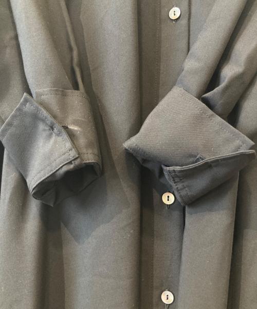 mizuiro-ind（ミズイロインド）mizuiro-ind (ミズイロインド) T/Rスタンドカラーフレアワンピース ブラック サイズ:FREEの古着・服飾アイテム