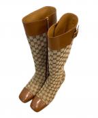 GUCCIグッチ）の古着「インターロッキング Gロングブーツ　678278」｜ブラウン