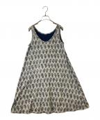 45rpm45アールピーエム）の古着「ノースリーブワンピース」｜グレー×ネイビー