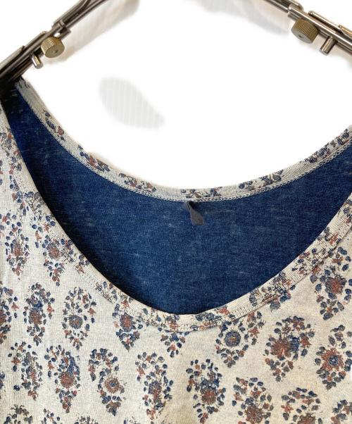 45rpm（45アールピーエム）45rpm (45アールピーエム) ノースリーブワンピース グレー×ネイビー サイズ:1の古着・服飾アイテム