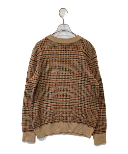 DRIES VAN NOTEN（ドリスヴァンノッテン）DRIES VAN NOTEN (ドリスヴァンノッテン) 総柄ニット ブラウン サイズ:Mの古着・服飾アイテム