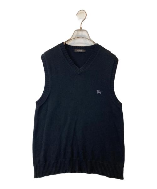 BURBERRY BLACK LABEL（バーバリーブラックレーベル）BURBERRY BLACK LABEL (バーバリーブラックレーベル) ニットベスト ブラック サイズ:3の古着・服飾アイテム