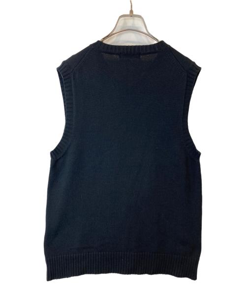 BURBERRY BLACK LABEL（バーバリーブラックレーベル）BURBERRY BLACK LABEL (バーバリーブラックレーベル) ニットベスト ブラック サイズ:3の古着・服飾アイテム