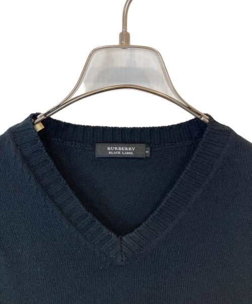 BURBERRY BLACK LABEL（バーバリーブラックレーベル）BURBERRY BLACK LABEL (バーバリーブラックレーベル) ニットベスト ブラック サイズ:3の古着・服飾アイテム