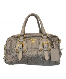 PRADA（プラダ）の古着「ナイロンハンドバッグ　BL0800」｜アイボリー