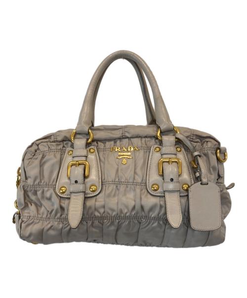 PRADA（プラダ）PRADA (プラダ) ナイロンハンドバッグ　BL0800 アイボリーの古着・服飾アイテム
