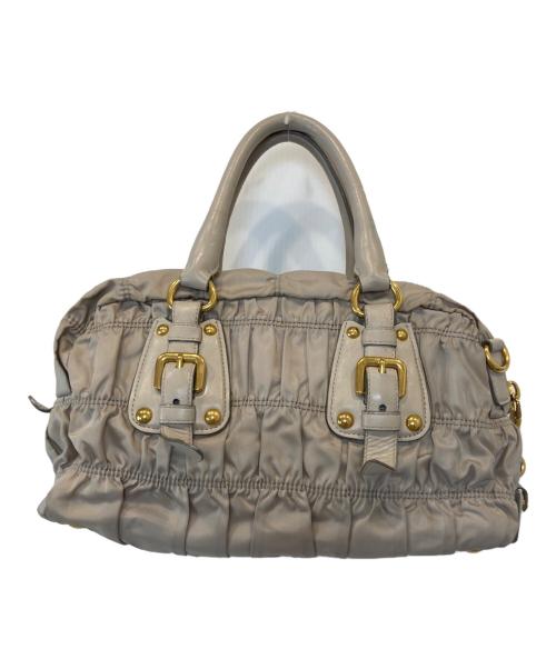 PRADA（プラダ）PRADA (プラダ) ナイロンハンドバッグ　BL0800 アイボリーの古着・服飾アイテム