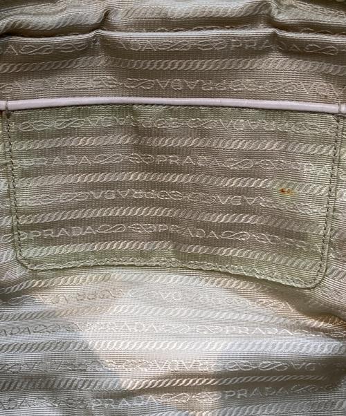 PRADA（プラダ）PRADA (プラダ) ナイロンハンドバッグ　BL0800 アイボリーの古着・服飾アイテム