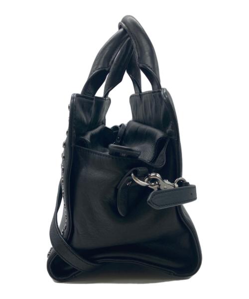 DIESEL（ディーゼル）DIESEL (ディーゼル) スタッズ2WAYバッグ ブラックの古着・服飾アイテム