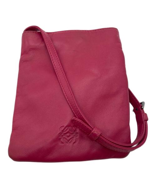 LOEWE（ロエベ）LOEWE (ロエベ) アナグラムナッパミニショルダーバッグ ピンクの古着・服飾アイテム