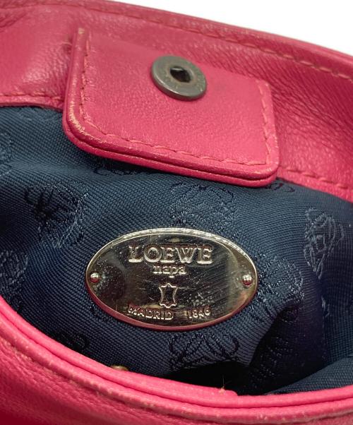 LOEWE（ロエベ）LOEWE (ロエベ) アナグラムナッパミニショルダーバッグ ピンクの古着・服飾アイテム