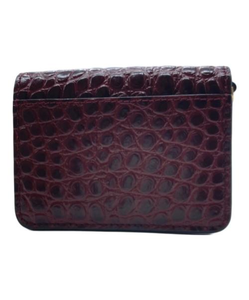 TORY BURCH（トリーバーチ）TORY BURCH (トリーバーチ) クロコ型押しチェーンショルダーミニウォレット　10005657 ボルドーの古着・服飾アイテム