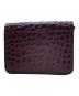 TORY BURCH (トリーバーチ) クロコ型押しチェーンショルダーミニウォレット　10005657 ボルドー：8000円