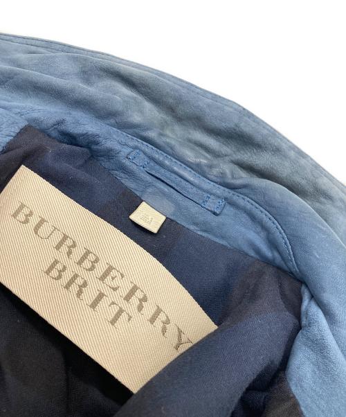 BURBERRY BRIT（バーバリーブリット）BURBERRY BRIT (バーバリーブリット) シープレザーライダースジャケット 3968205 ネイビー サイズ:UK8の古着・服飾アイテム