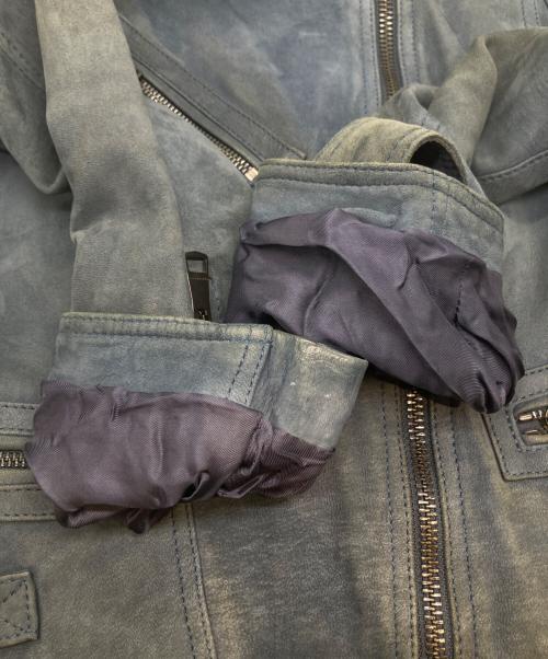 BURBERRY BRIT（バーバリーブリット）BURBERRY BRIT (バーバリーブリット) シープレザーライダースジャケット 3968205 ネイビー サイズ:UK8の古着・服飾アイテム