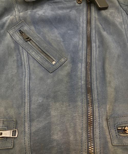 BURBERRY BRIT（バーバリーブリット）BURBERRY BRIT (バーバリーブリット) シープレザーライダースジャケット 3968205 ネイビー サイズ:UK8の古着・服飾アイテム