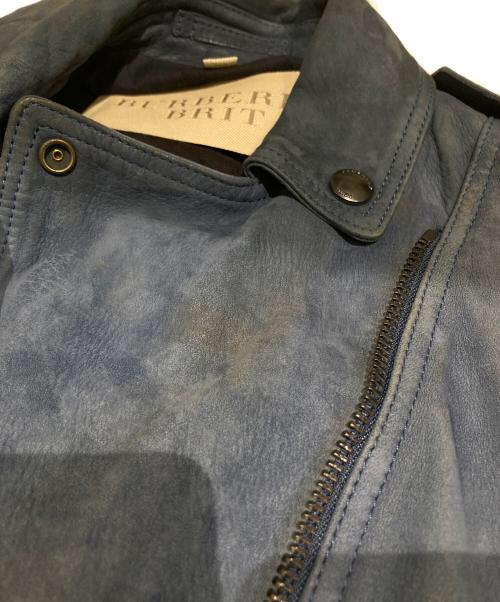 BURBERRY BRIT（バーバリーブリット）BURBERRY BRIT (バーバリーブリット) シープレザーライダースジャケット 3968205 ネイビー サイズ:UK8の古着・服飾アイテム