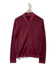 SaksFifthAvenue（サックスフィフスアヴェニュ）の古着「ジップニットブルゾン」｜ボルドー