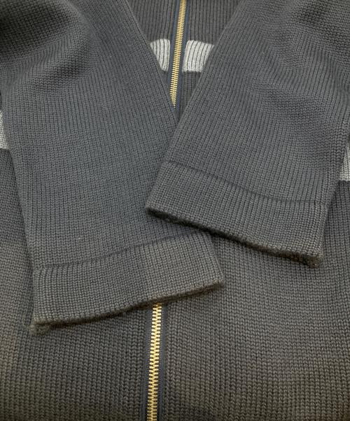 ARMANI COLLEZIONI（アルマーニ コレツィオーニ）ARMANI COLLEZIONI (アルマーニ コレツィオーニ) ジップニット ネイビー サイズ:48の古着・服飾アイテム