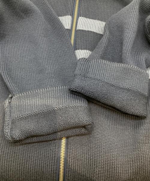 ARMANI COLLEZIONI（アルマーニ コレツィオーニ）ARMANI COLLEZIONI (アルマーニ コレツィオーニ) ジップニット ネイビー サイズ:48の古着・服飾アイテム