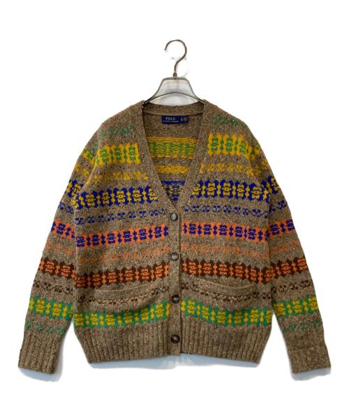 POLO RALPH LAUREN（ポロ・ラルフローレン）POLO RALPH LAUREN (ポロ・ラルフローレン) ニットカーディガン ブラウン サイズ:XSの古着・服飾アイテム