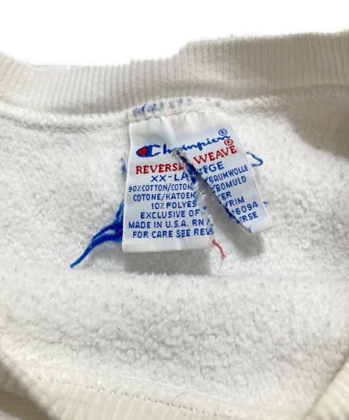 Champion（チャンピオン）Champion (チャンピオン) 目ありリバースウィーブスウェット  ホワイト サイズ:XXLの古着・服飾アイテム