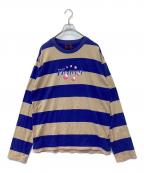 Heaven by Marc Jacobsヘブンバイマークジェイコブス）の古着「ロングスリーブTシャツ」｜パープル×ベージュ