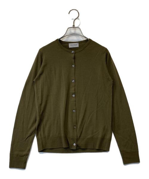 JOHN SMEDLEY（ジョンスメドレー）JOHN SMEDLEY (ジョンスメドレー) ウールカーディガン オリーブ サイズ:Mの古着・服飾アイテム