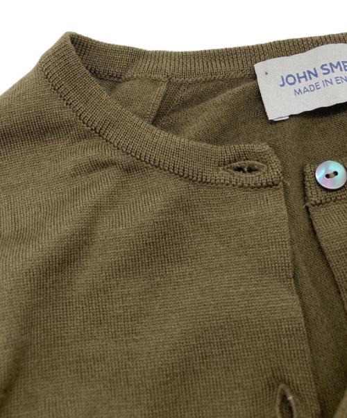 JOHN SMEDLEY（ジョンスメドレー）JOHN SMEDLEY (ジョンスメドレー) ウールカーディガン オリーブ サイズ:Mの古着・服飾アイテム