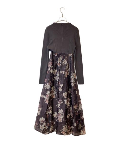 MERCURY DUO（マーキュリーデュオ）MERCURY DUO (マーキュリーデュオ) フラワードッキングコルセットワンピース　002460300401 ブラウン サイズ:Mの古着・服飾アイテム