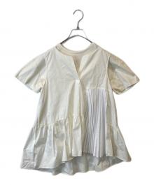 ELENDEEK（エレンディーク）の古着「ヘムフレアプリーツカットソーセット 512132711501-01」｜ホワイト