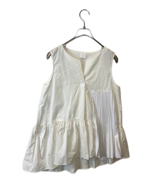 ELENDEEK（エレンディーク）ELENDEEK (エレンディーク) ヘムフレアプリーツカットソーセット 512132711501-01 ホワイト サイズ:FREEの古着・服飾アイテム