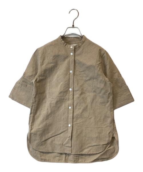 CINOH（チノ）CINOH (チノ) コットンリネンコンパクトブザムシャツ　21SST001 ベージュ サイズ:38の古着・服飾アイテム