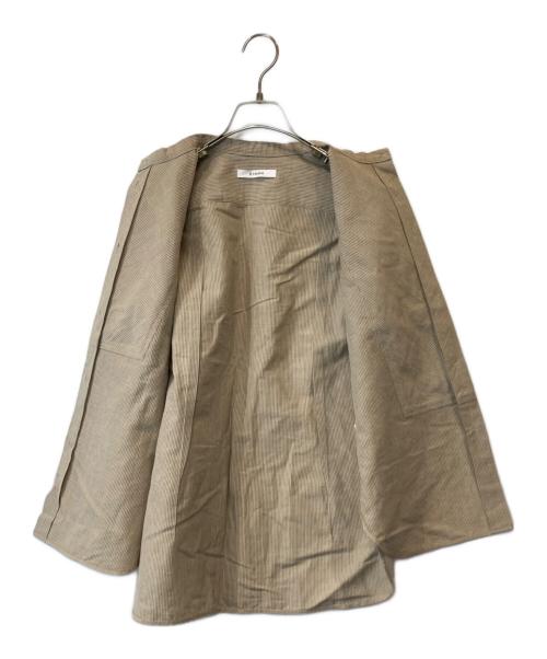 CINOH（チノ）CINOH (チノ) コットンリネンコンパクトブザムシャツ　21SST001 ベージュ サイズ:38の古着・服飾アイテム