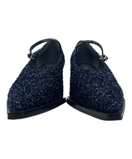 SY UNITED ARROWS（シーユナイテッドアローズ）SY UNITED ARROWS (シーユナイテッドアローズ) シェイプヒールストラップ パンプス　61743 ネイビー サイズ:25cmの古着・服飾アイテム