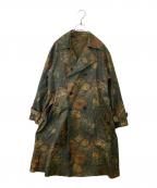TOGA VIRILISトーガ ビリリース）の古着「花柄トレンチコート TV92-FA323」｜ブラウン