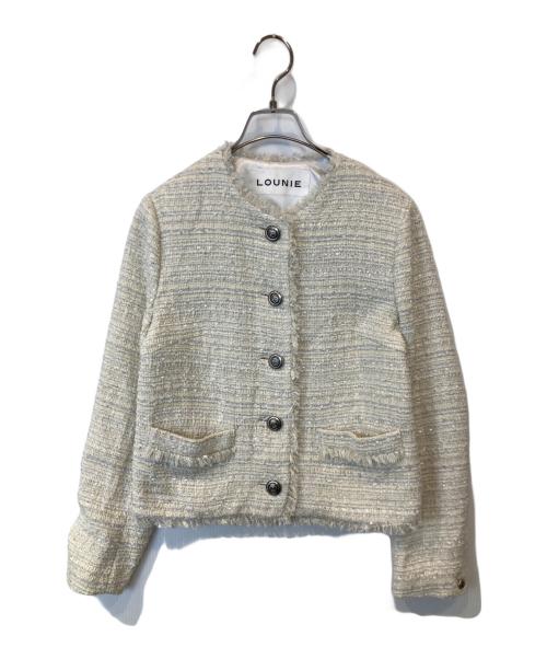 LOUNIE（ルーニー）LOUNIE (ルーニー) ツイードジャケット ベージュ サイズ:36の古着・服飾アイテム