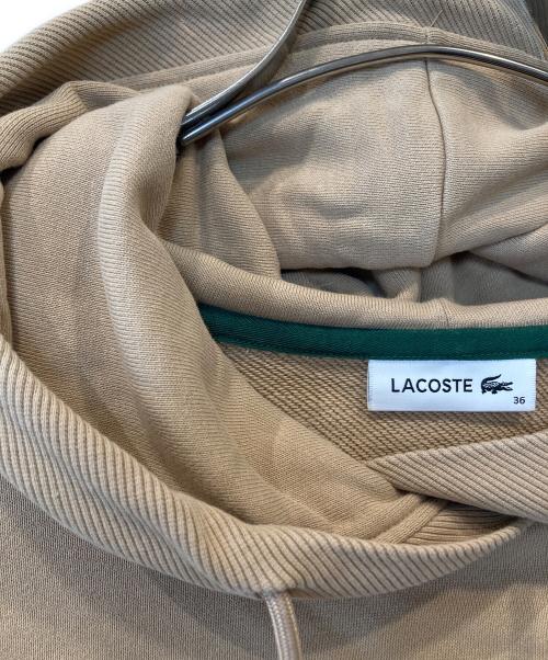 LACOSTE（ラコステ）LACOSTE (ラコステ) 裏毛スウェットフーディワンピース　EF057EL ベージュ サイズ:36の古着・服飾アイテム